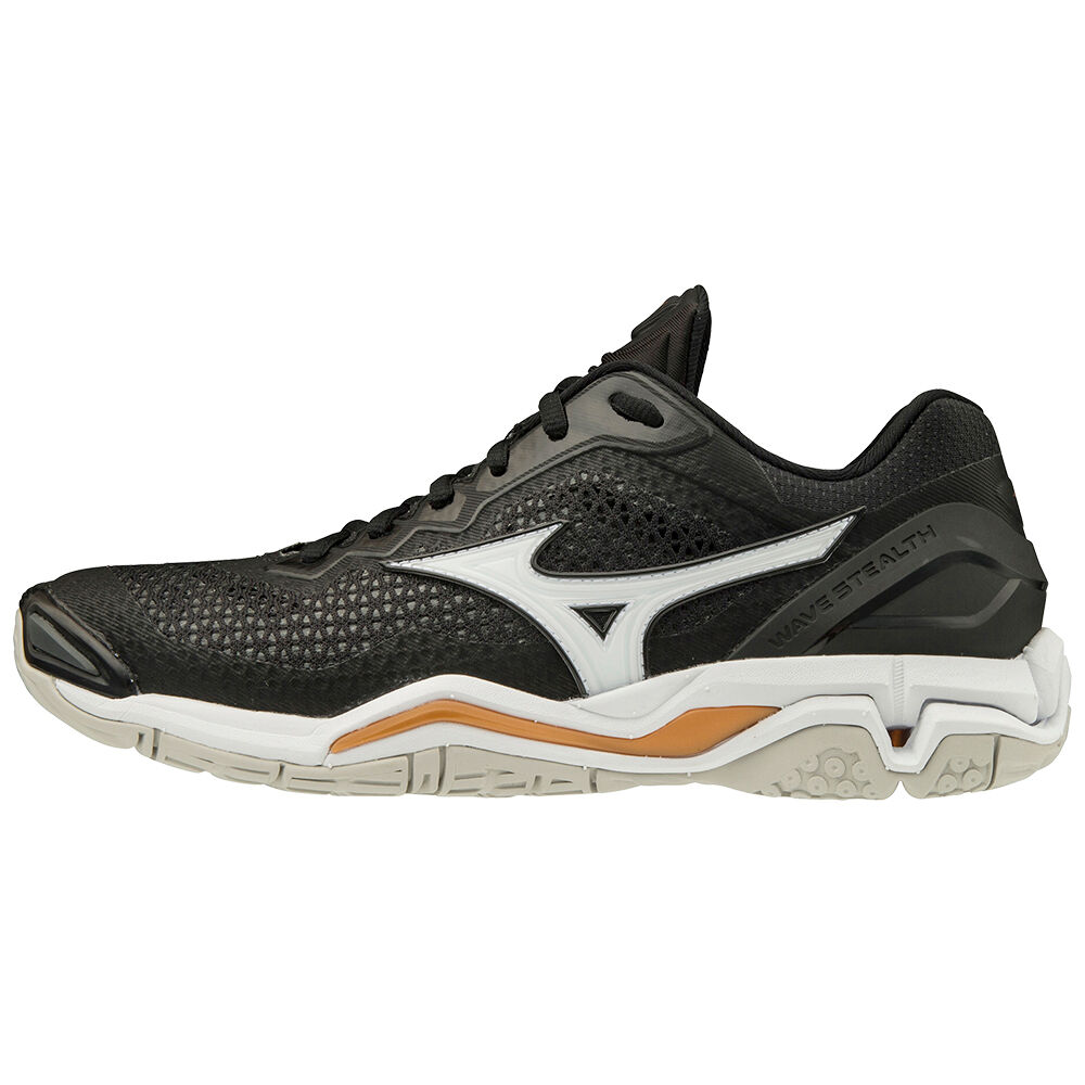 Mizuno WAVE STEALTH V NB Női Teremcipő Fekete/Fehér IZB064958